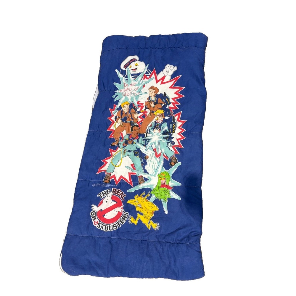 Vintage 1986 The Real Ghostbusters (1984) Sleeping Bag - Clean - Working Zipper